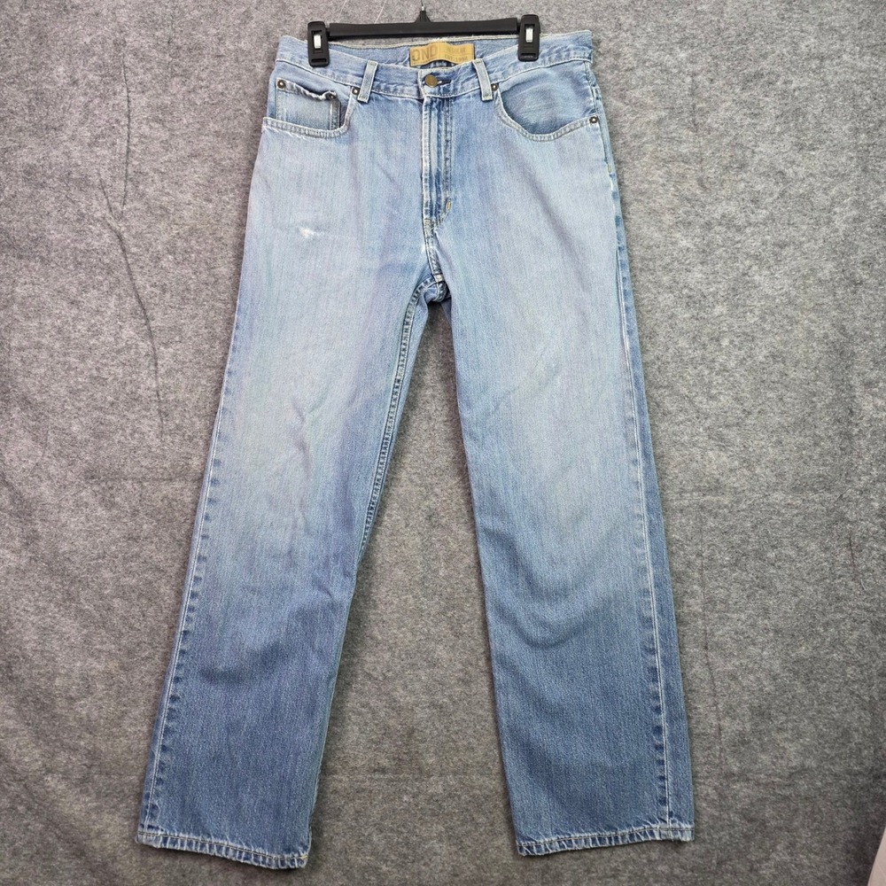 Old Navy Regular Fit Jeans Mens 32x30 Light Wash Blue Denim 100% Cotton Fall 06